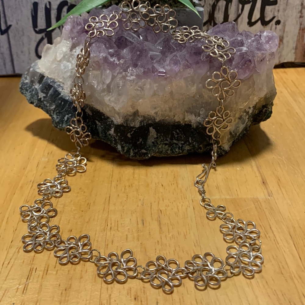Vintage artisan swirl necklace 20”